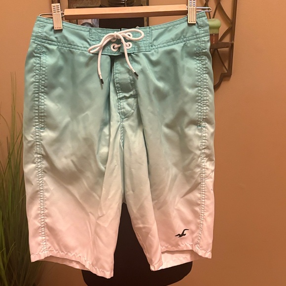 Hollister Other - Hollister Men's Aqua and White Gradient Board Shorts